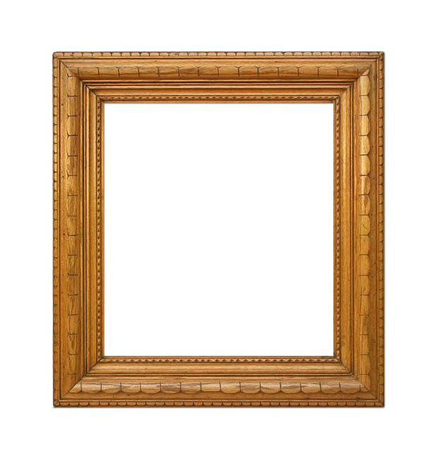 Antique carved wood frame, circa 20th century